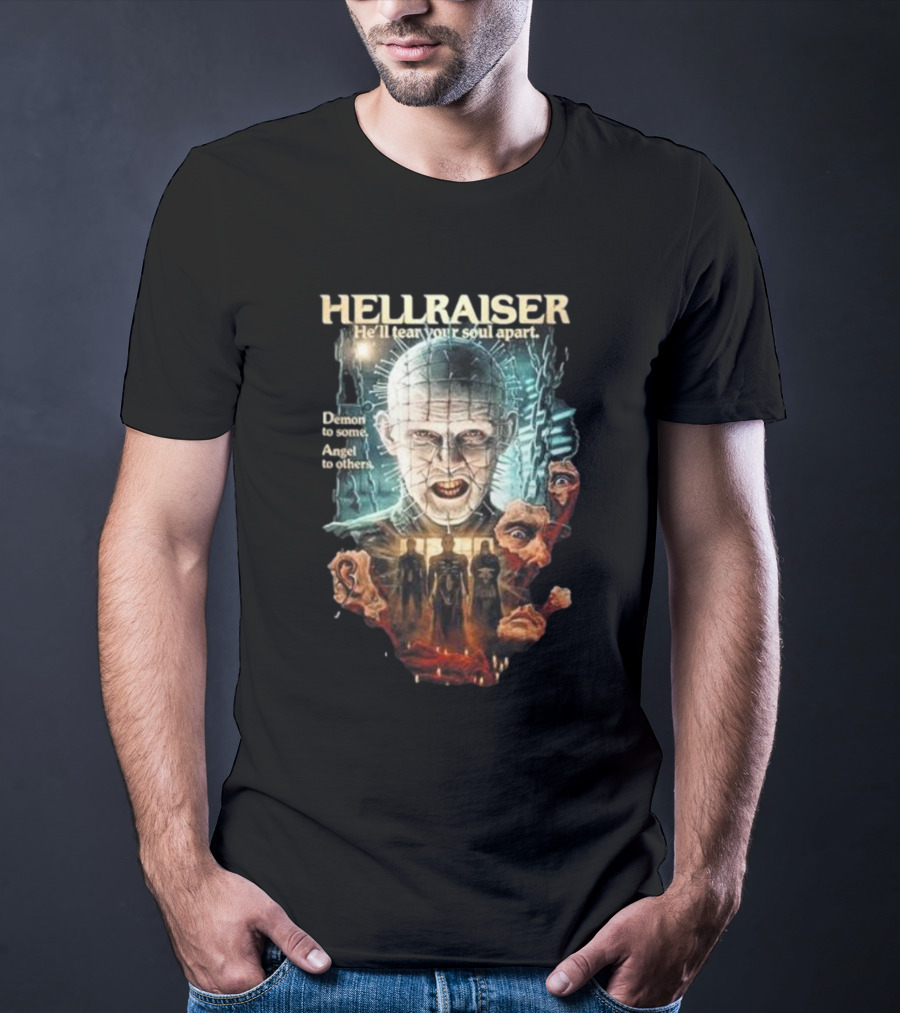 Hellraiser He'll Tear Your Soul Apart Demon To Some Angel To Others T-Shirt