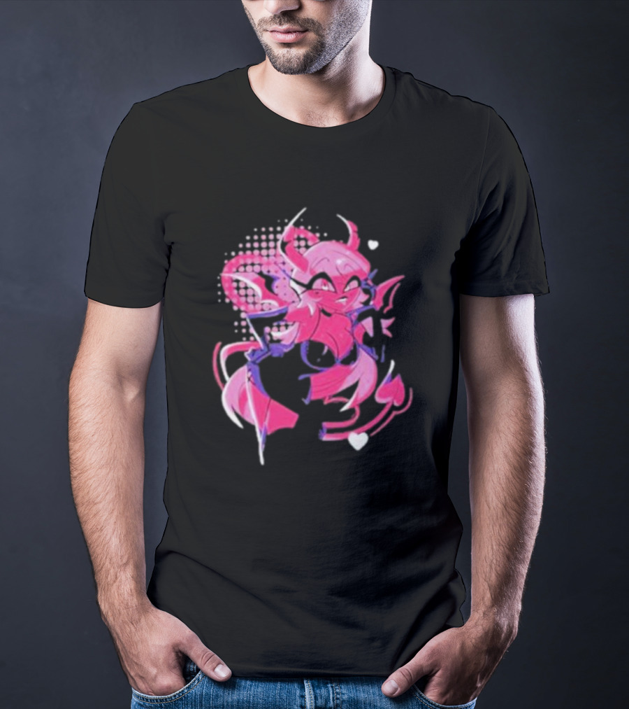 Helluva Boss Verosika Mayday Pink Demon Character T-Shirt