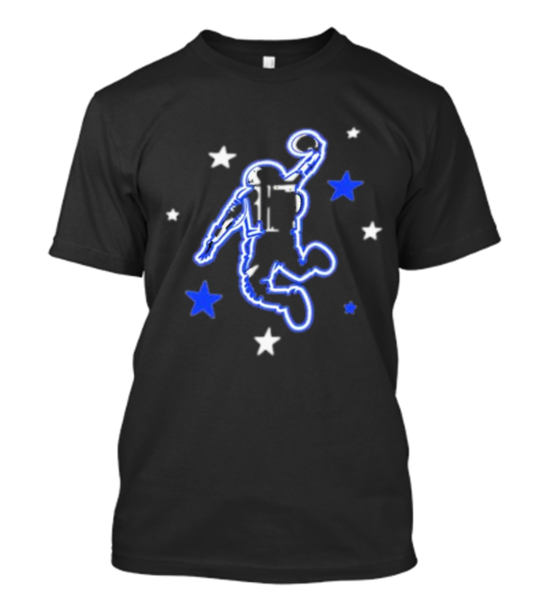 Houston Rockets Hometown Heroes Astronaut Dunk With Blue And White Stars T-Shirt