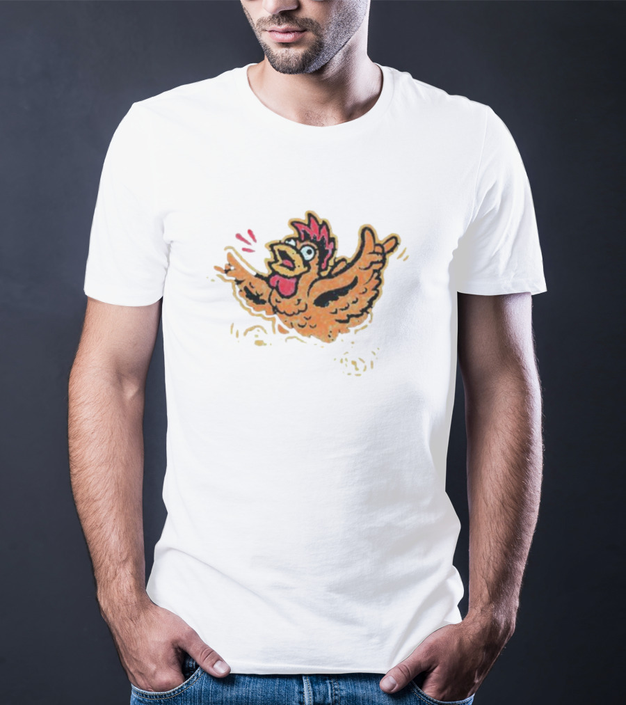 Hype-hens Primary Illustrated Cartoon Chicken T-Shirt