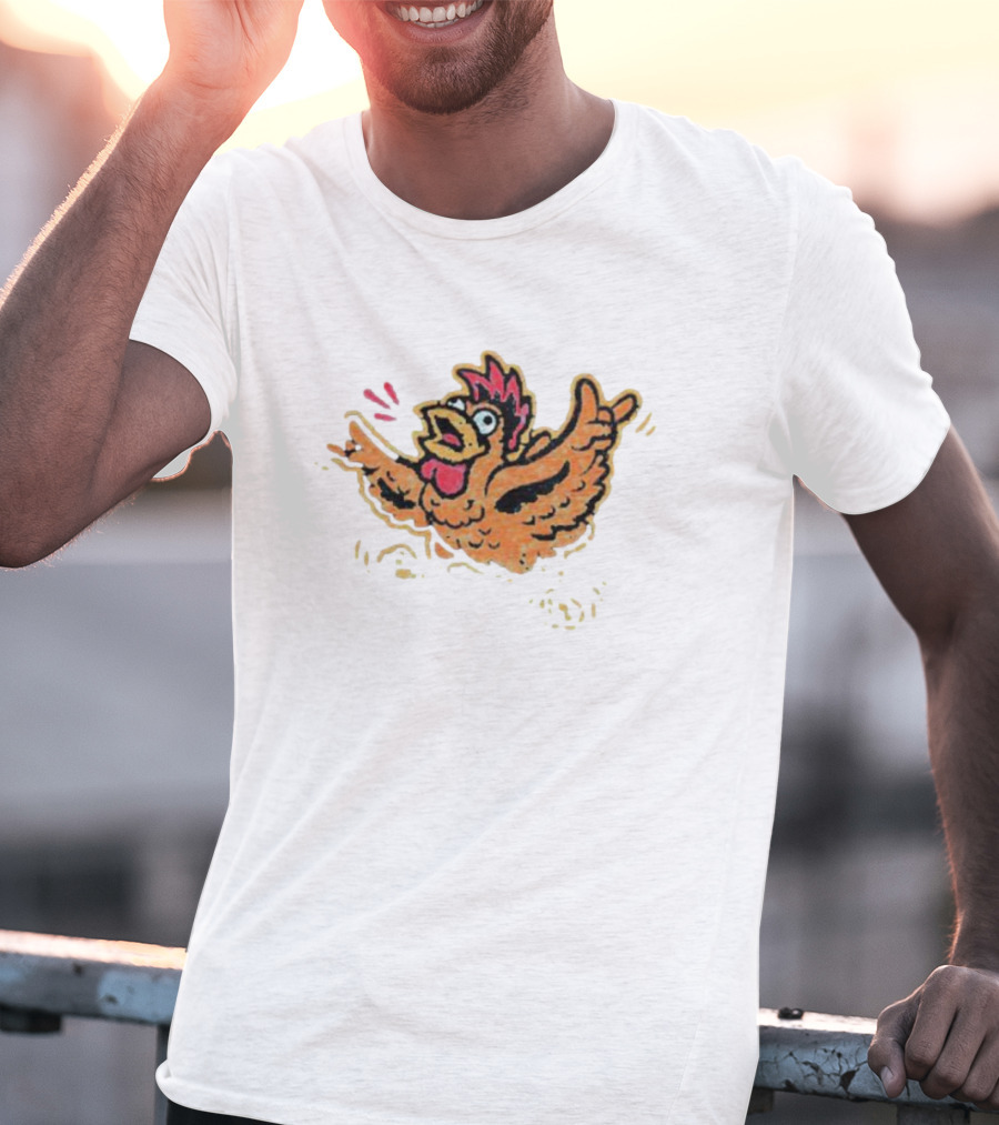 Hype-hens Primary Illustrated Cartoon Chicken T-Shirt