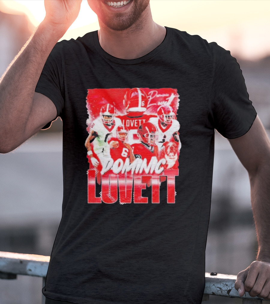 Georgia Bulldogs Dominic Lovett Football Sportswear T-Shirt