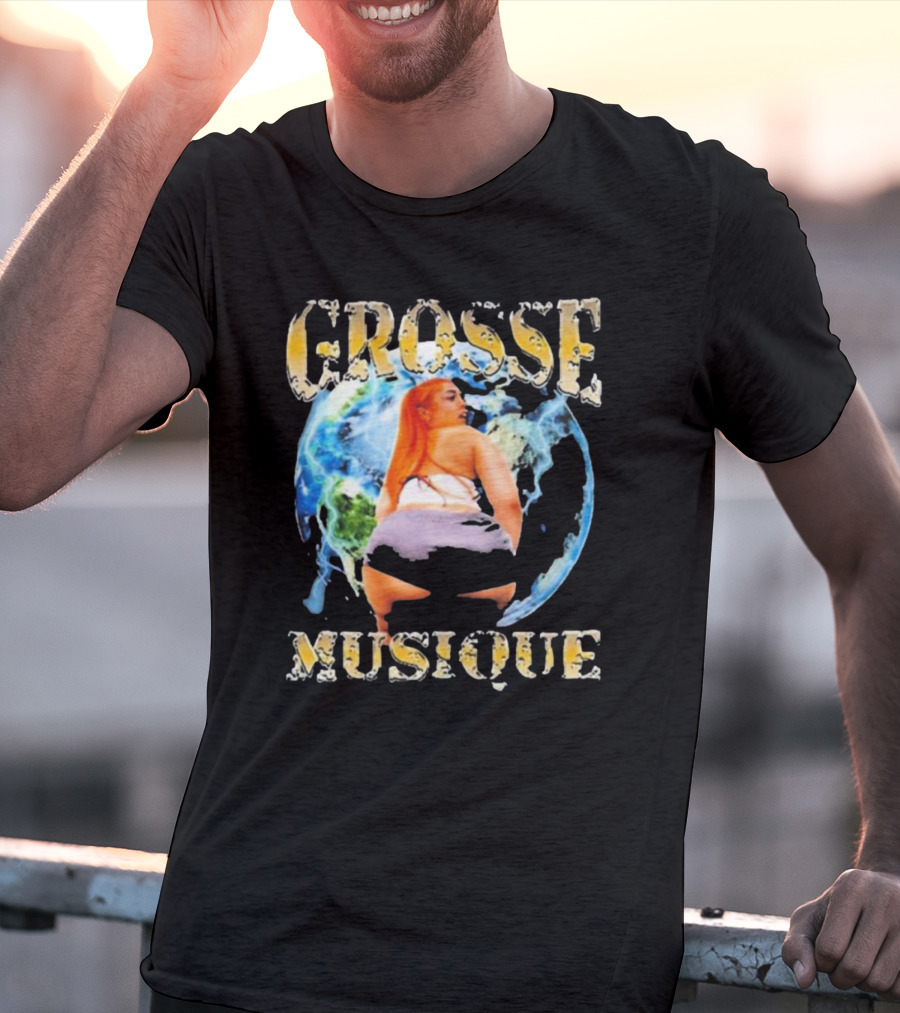 Grosse Musique Earth Background Rare Bootleg T-Shirt