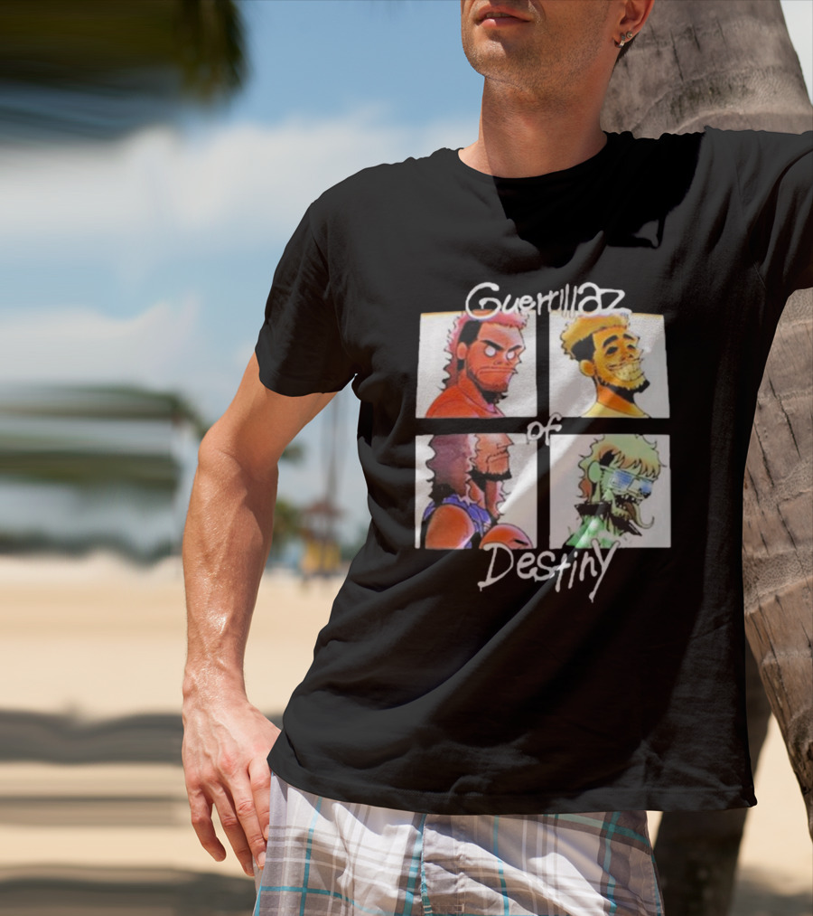 Guerrillaz Of Destiny Cartoon Quartet Pop Culture Faces T-Shirt