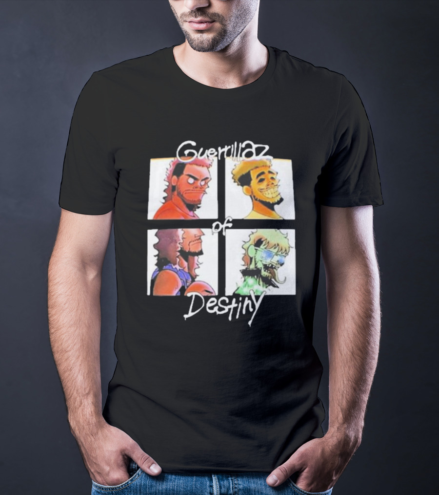 Guerrillaz Of Destiny Cartoon Quartet Pop Culture Faces T-Shirt