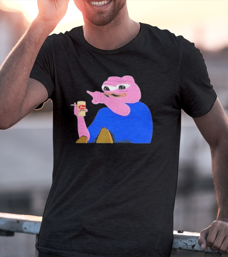 Haider $Pork Based Beer Cheetos And Pepe Style Image T-Shirt