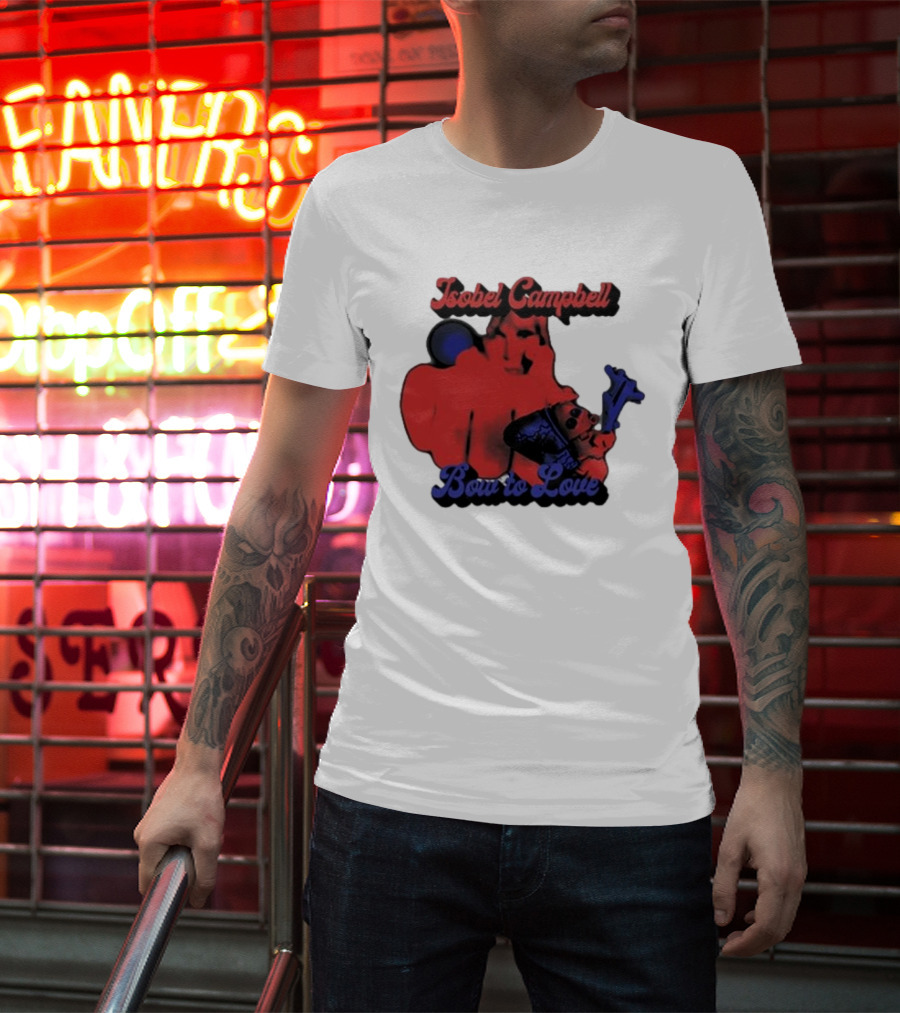 Isobel Campbell Bow To Love Retro Red And Blue T-Shirt