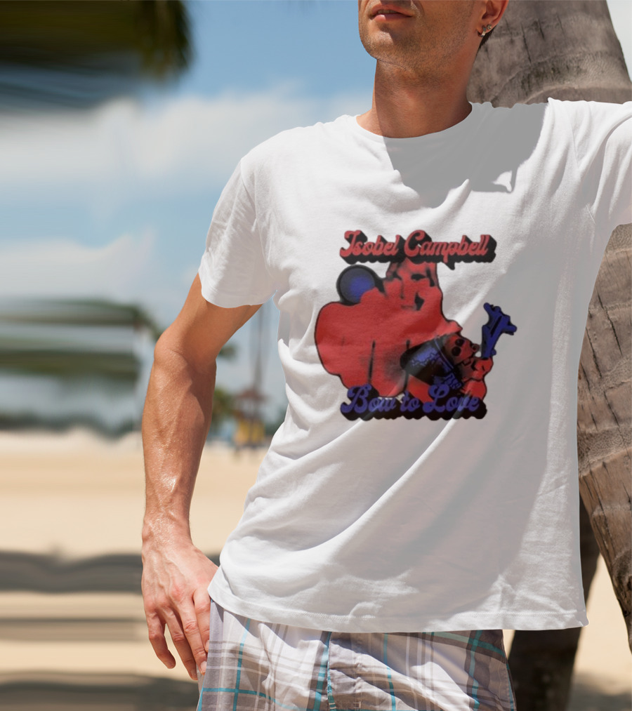 Isobel Campbell Bow To Love Retro Red And Blue T-Shirt