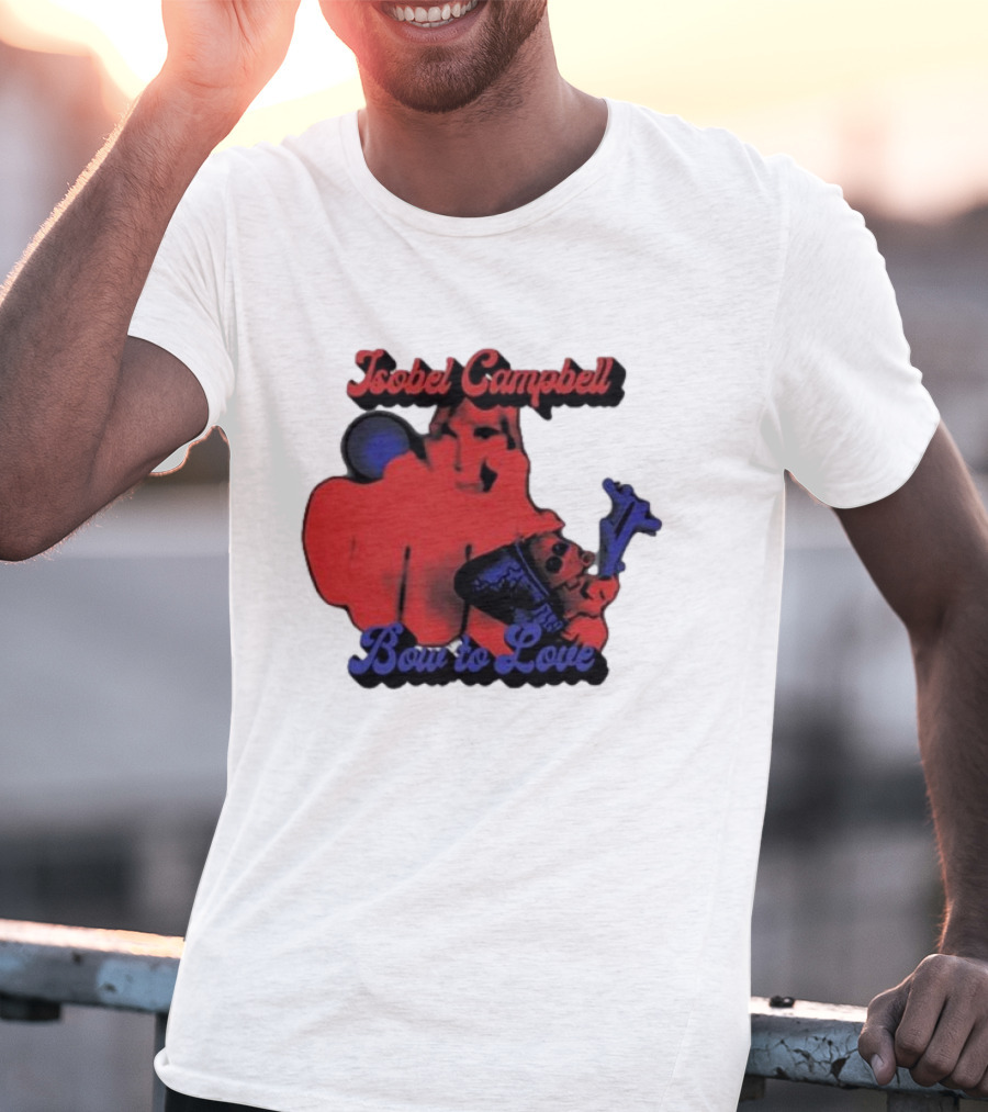 Isobel Campbell Bow To Love Retro Red And Blue T-Shirt
