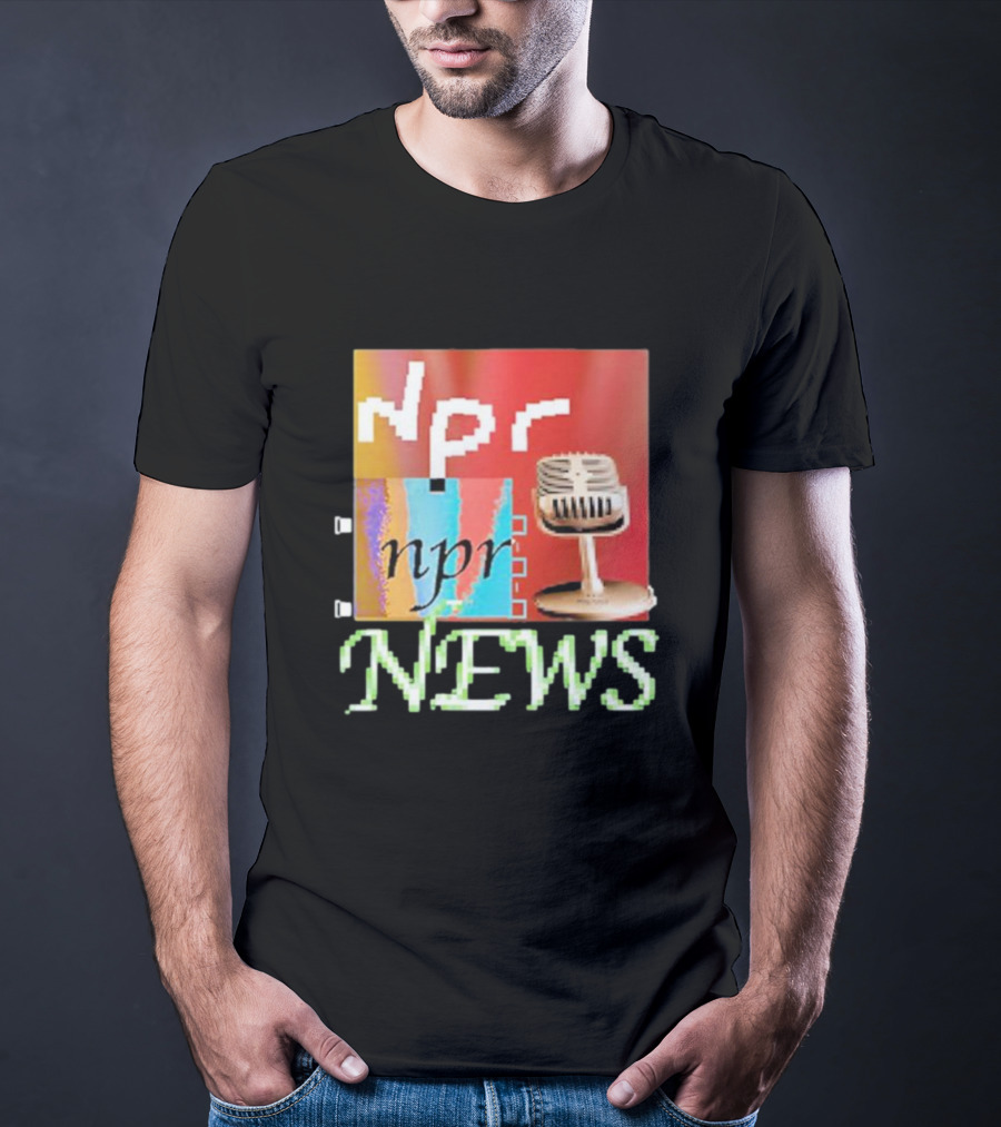 NPR News Vintage Microphone Graphic Jack Corbett TikTok T-Shirt