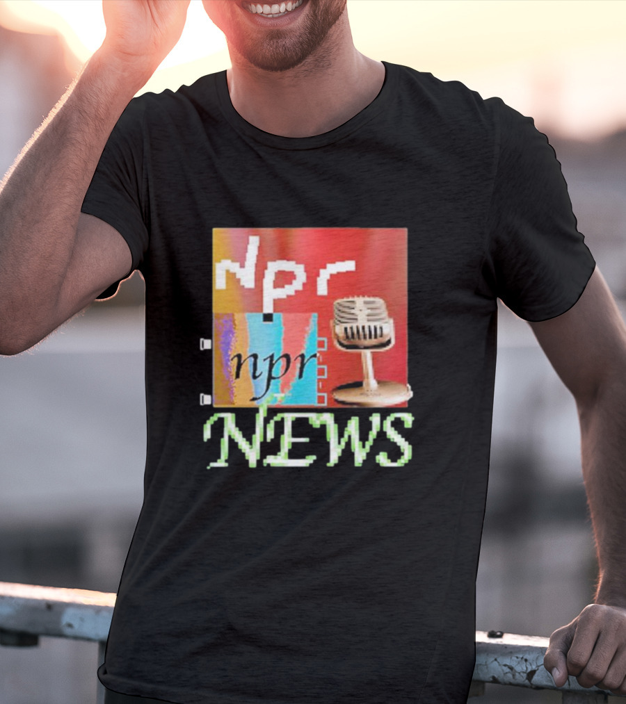 NPR News Vintage Microphone Graphic Jack Corbett TikTok T-Shirt
