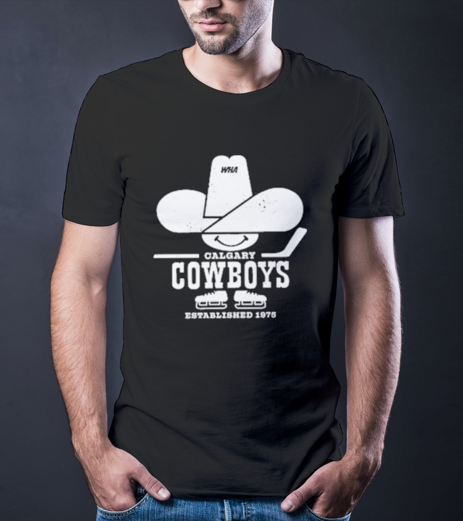 Jari The Hutt WHA Calgary Cowboys Hockey Established 1975 T-Shirt