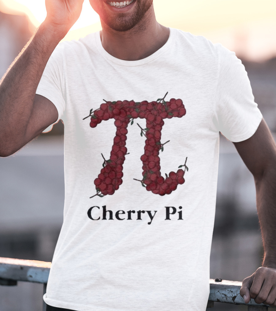 Cherry Pi Jon Hurwitz π Symbol Made Of Red Cherries T-Shirt