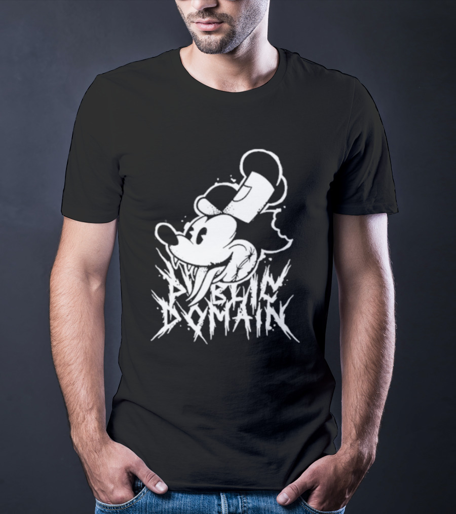 Junkyardla Mickey Mouse Public Domain Grim T-Shirt