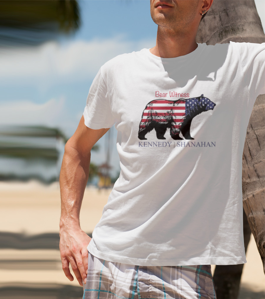 Bear Witness American Flag Bear Kennedy Shanahan T-Shirt