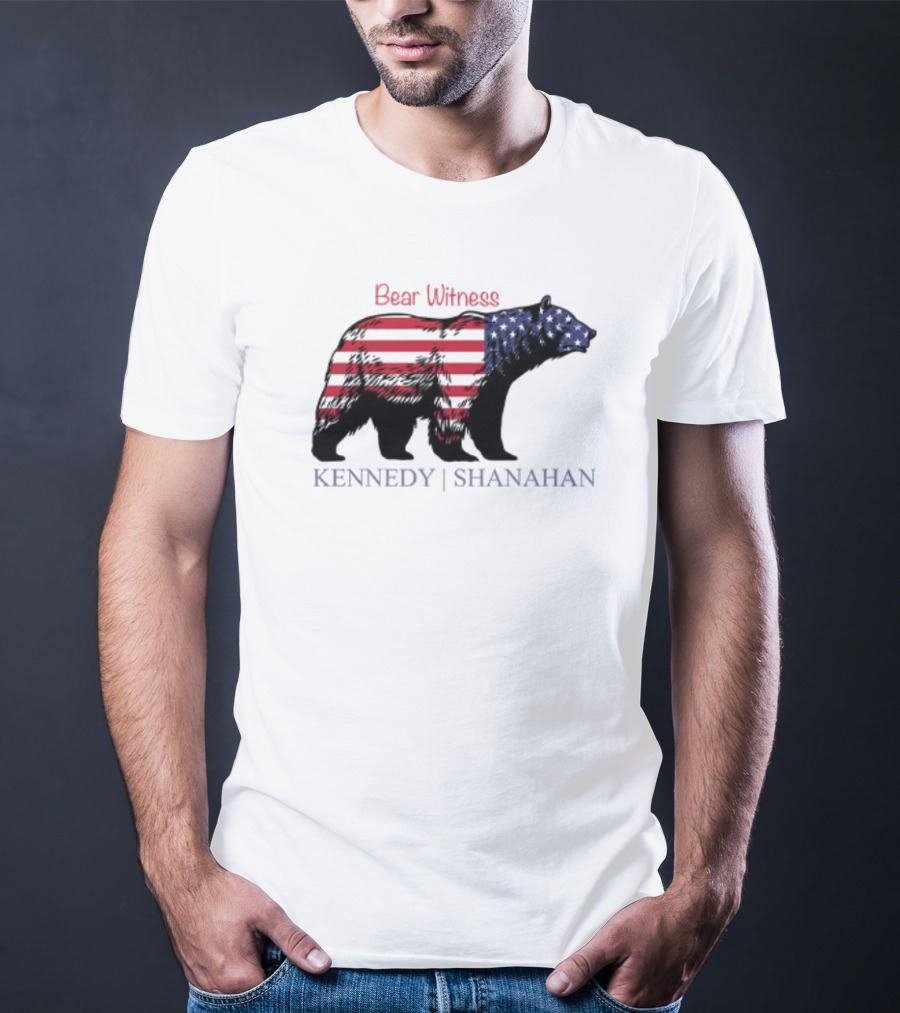 Bear Witness American Flag Bear Kennedy Shanahan T-Shirt