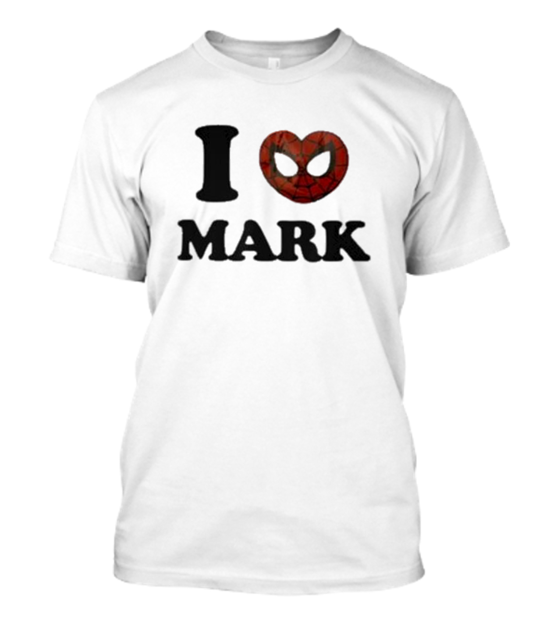 I Love Mark Spider Heart Mask T-Shirt