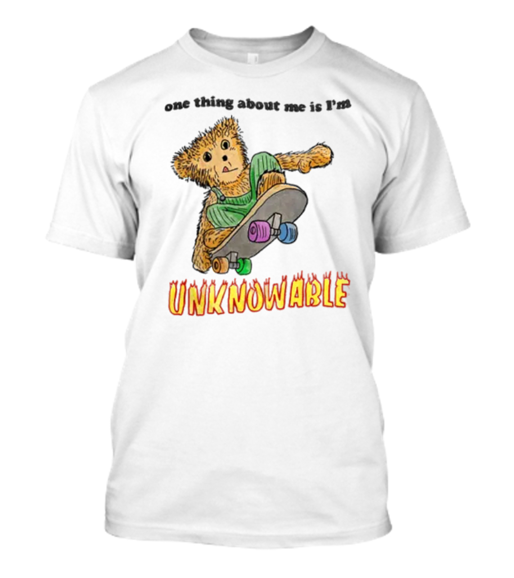 One Thing About Me Is I’m Unknowable Skateboarding Bear T-Shirt
