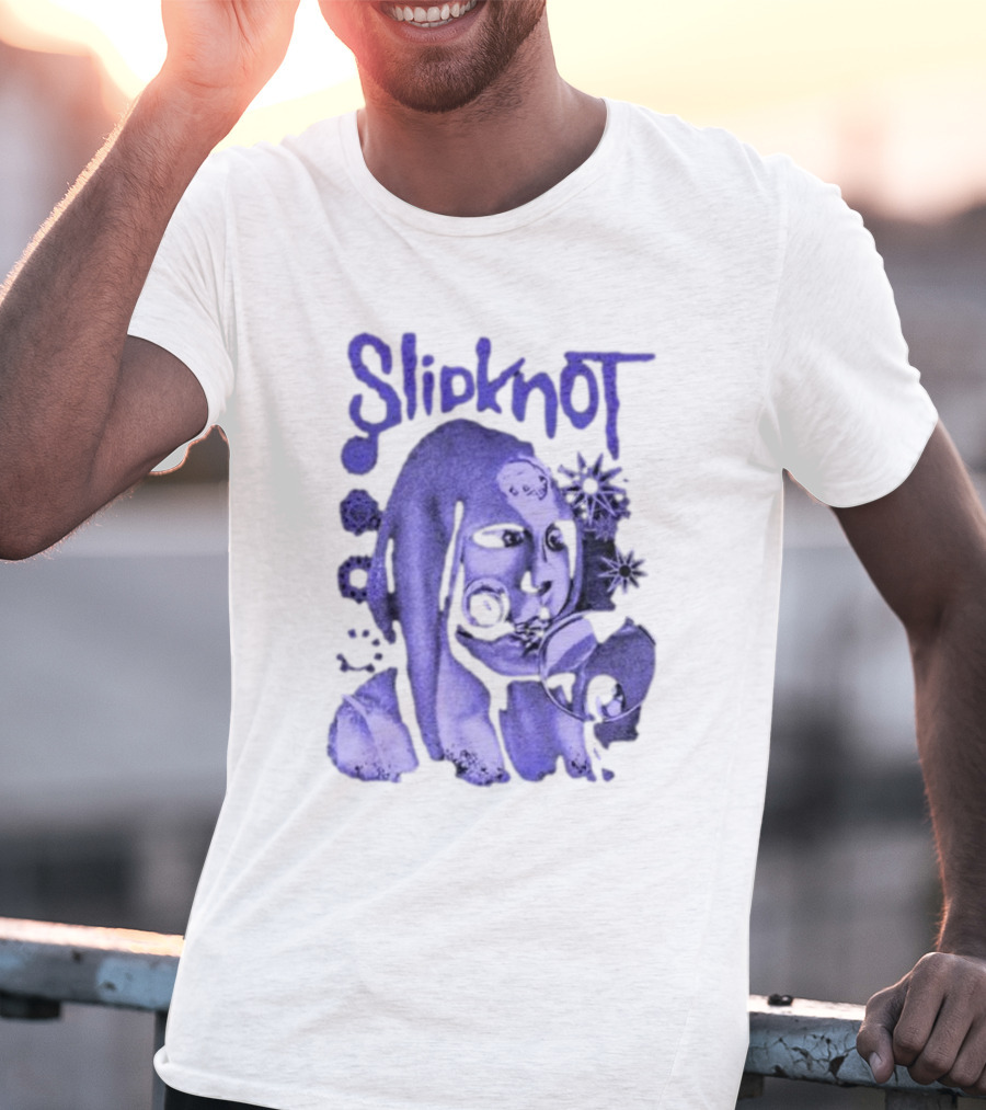 Slipknot Inbetween Shapes Abstract Masked Figure With Geometric T-Shirt