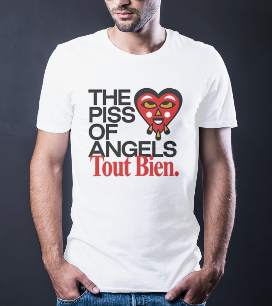 Tout Bien The Piss Of Angels Red Heart Face T-Shirt