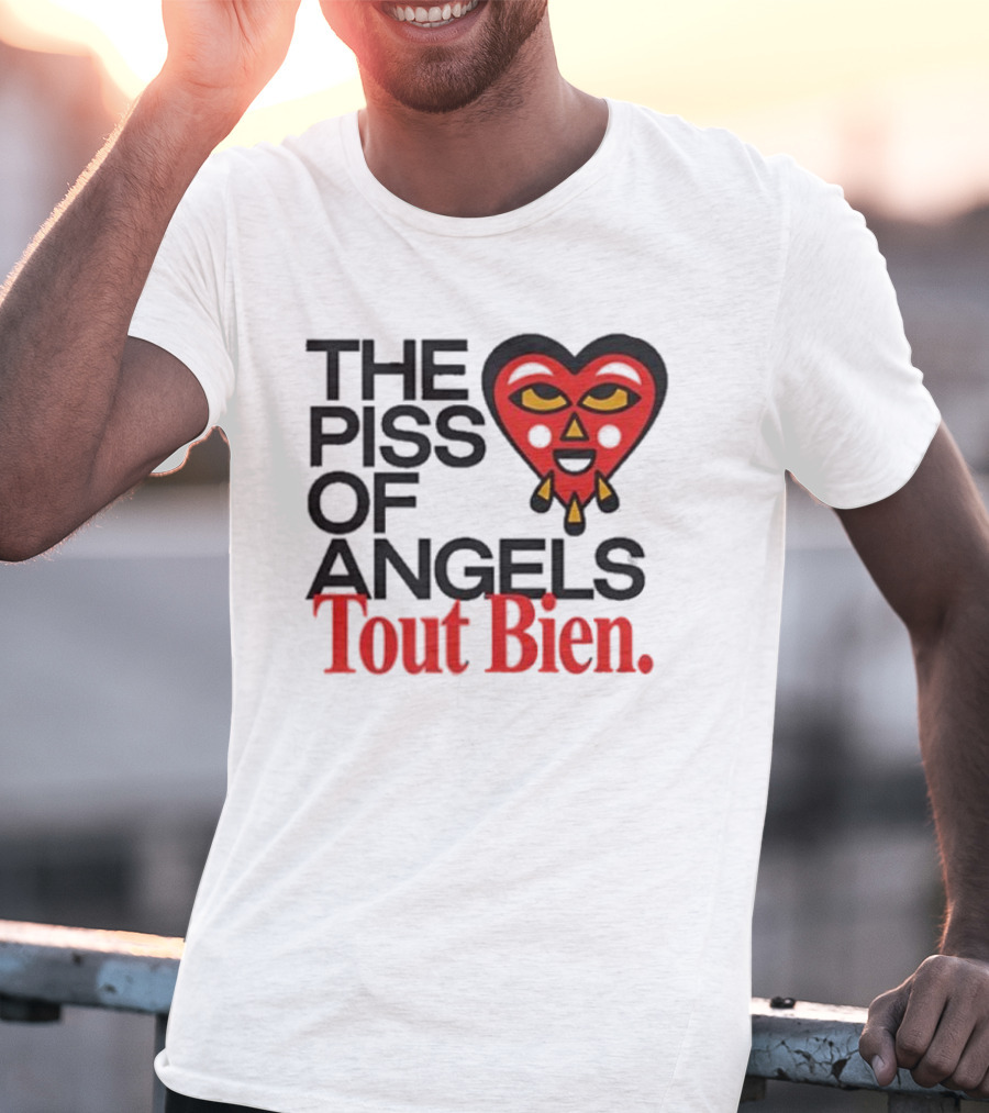 Tout Bien The Piss Of Angels Red Heart Face T-Shirt