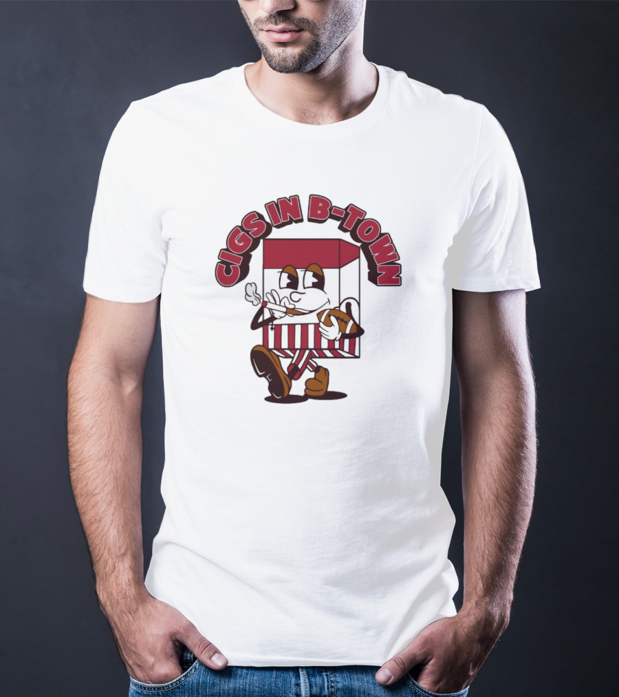 Store Cigs In B-Town Cartoon Smoking Pack T-Shirt