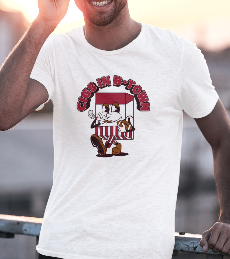 Store Cigs In B-Town Cartoon Smoking Pack T-Shirt