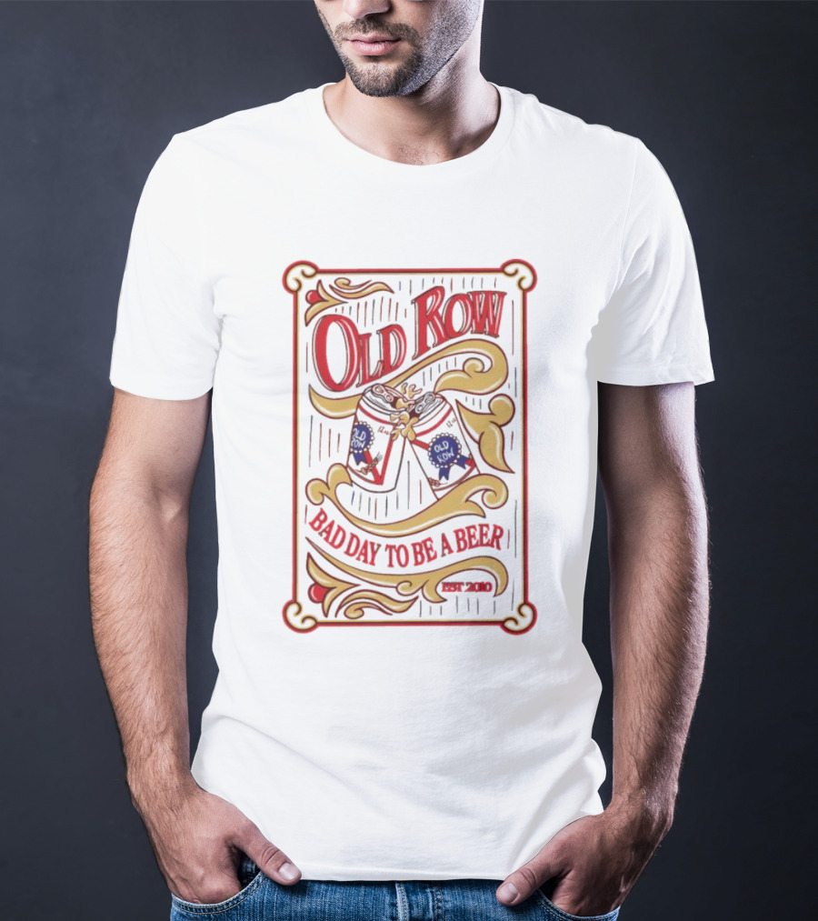 Old Row Retro Mirror Bad Day To Be A Beer Est 2010 T-Shirt
