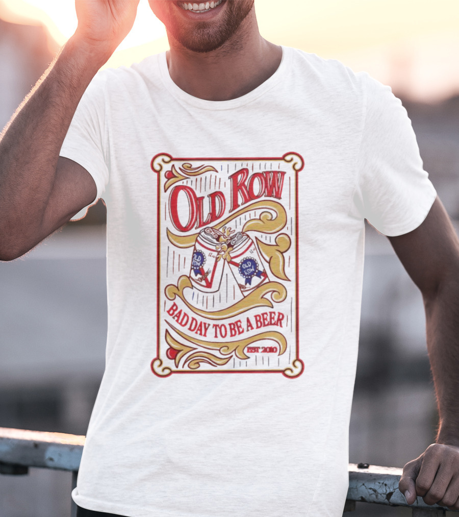 Old Row Retro Mirror Bad Day To Be A Beer Est 2010 T-Shirt