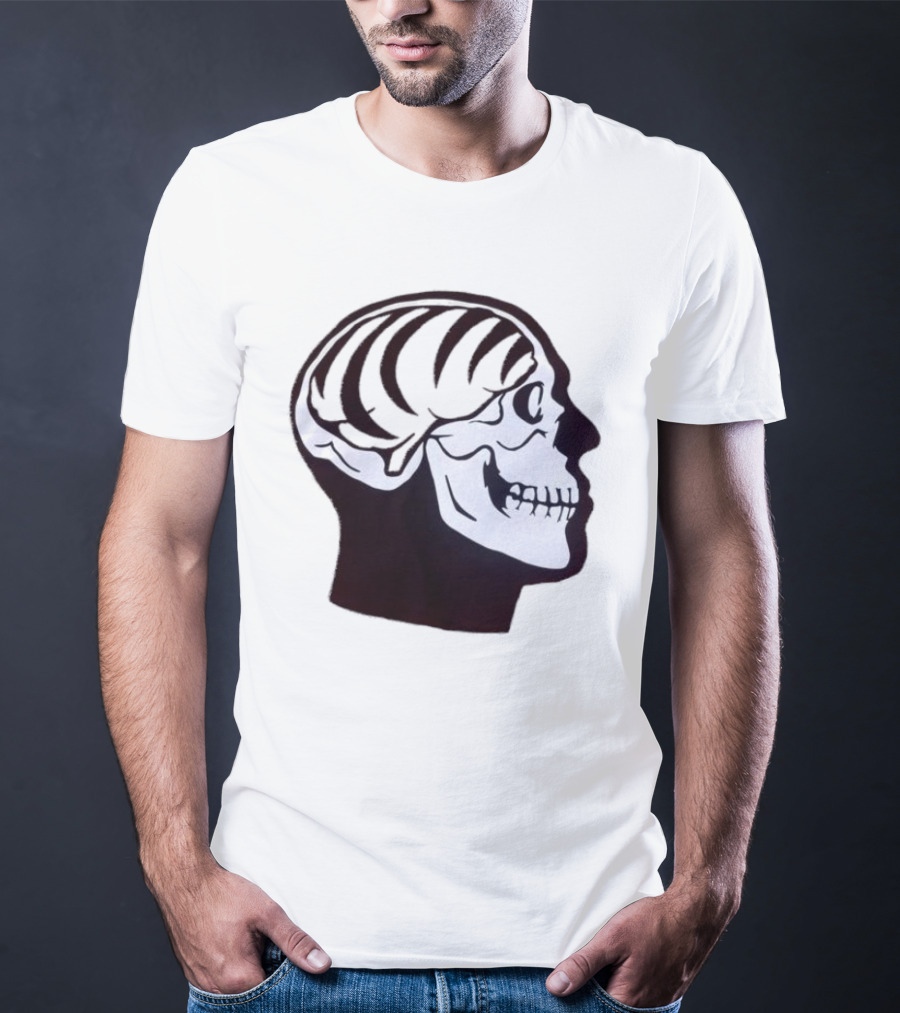 Bengal Brain Skull With Orange Highlights T-Shirt