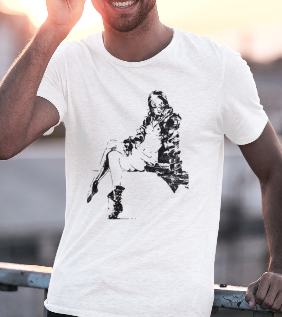 Espionagevr Store Big Sniper Mysterious Figure In Long Coat And Boots T-Shirt