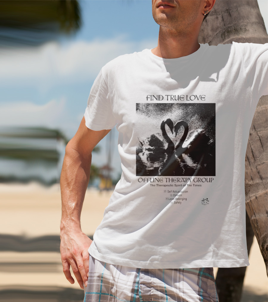 Find True Love Offline Therapy Group The Therapeutic Spirit Of The Times Self Actualization Esteem Love Belonging Safety T-Shirt