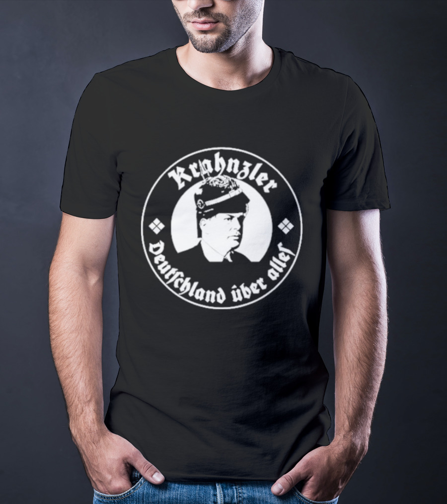 Kranzler Deutschland Über Alles Black And White Circular Crest T-Shirt