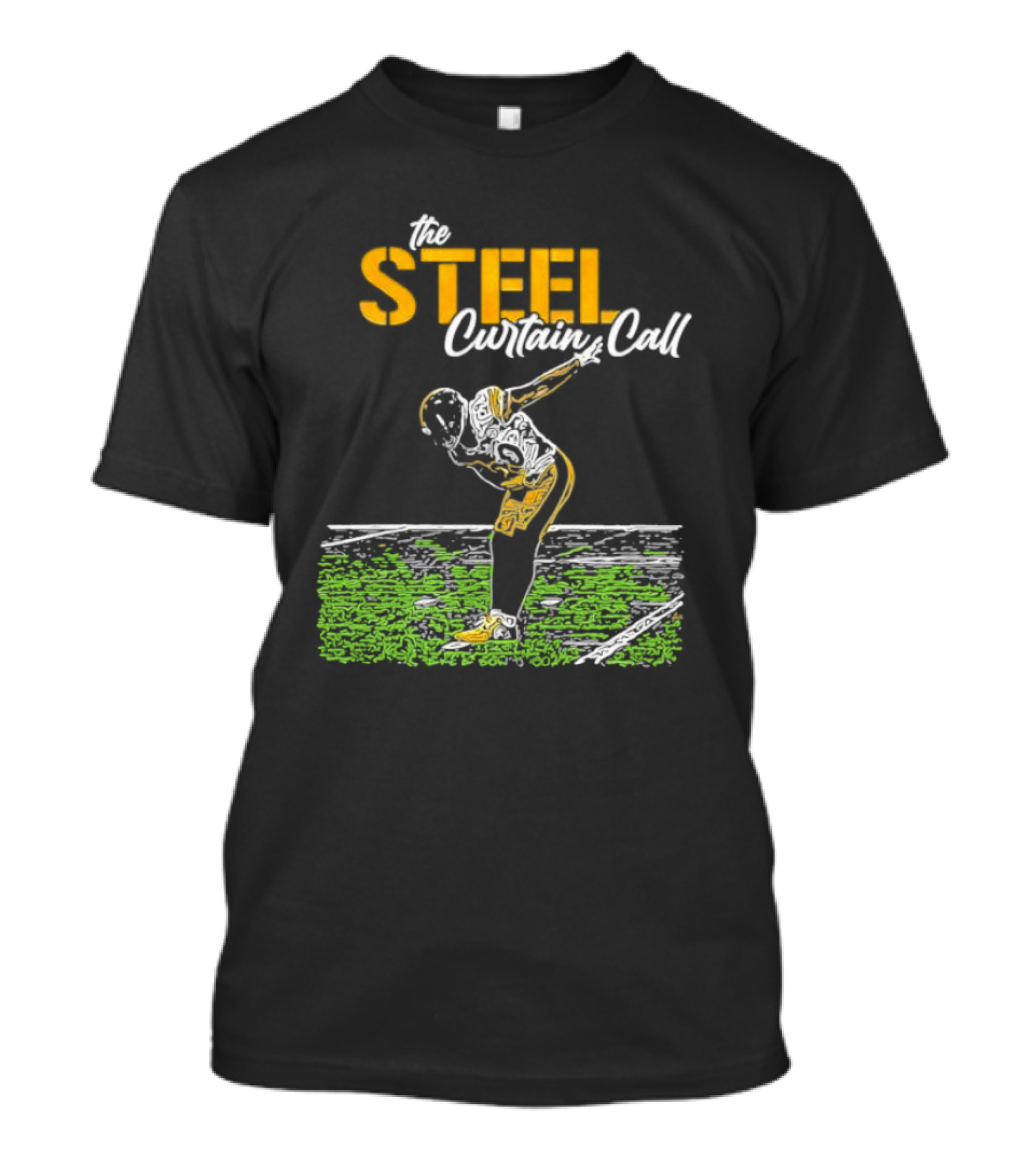 The Steel Curtain Call Take A Bow TJ Football T-Shirt