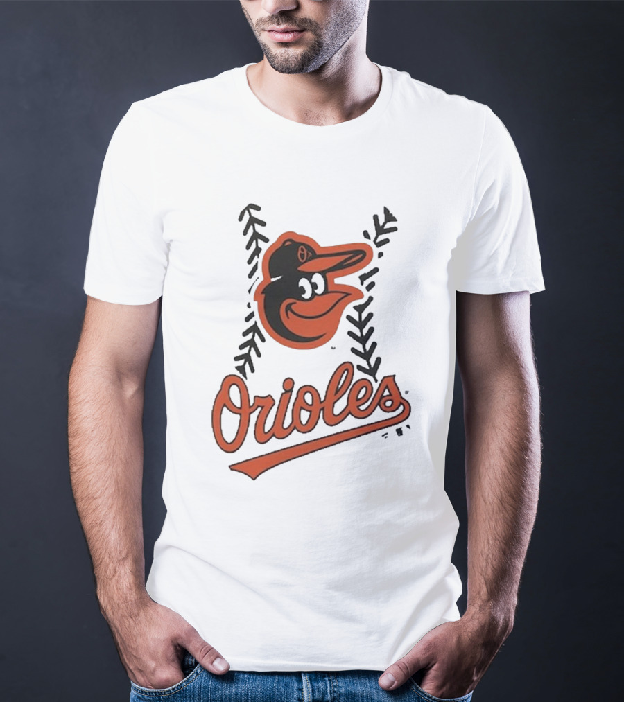 Baltimore Orioles Logo Personalized Name And Number Fastball T-Shirt