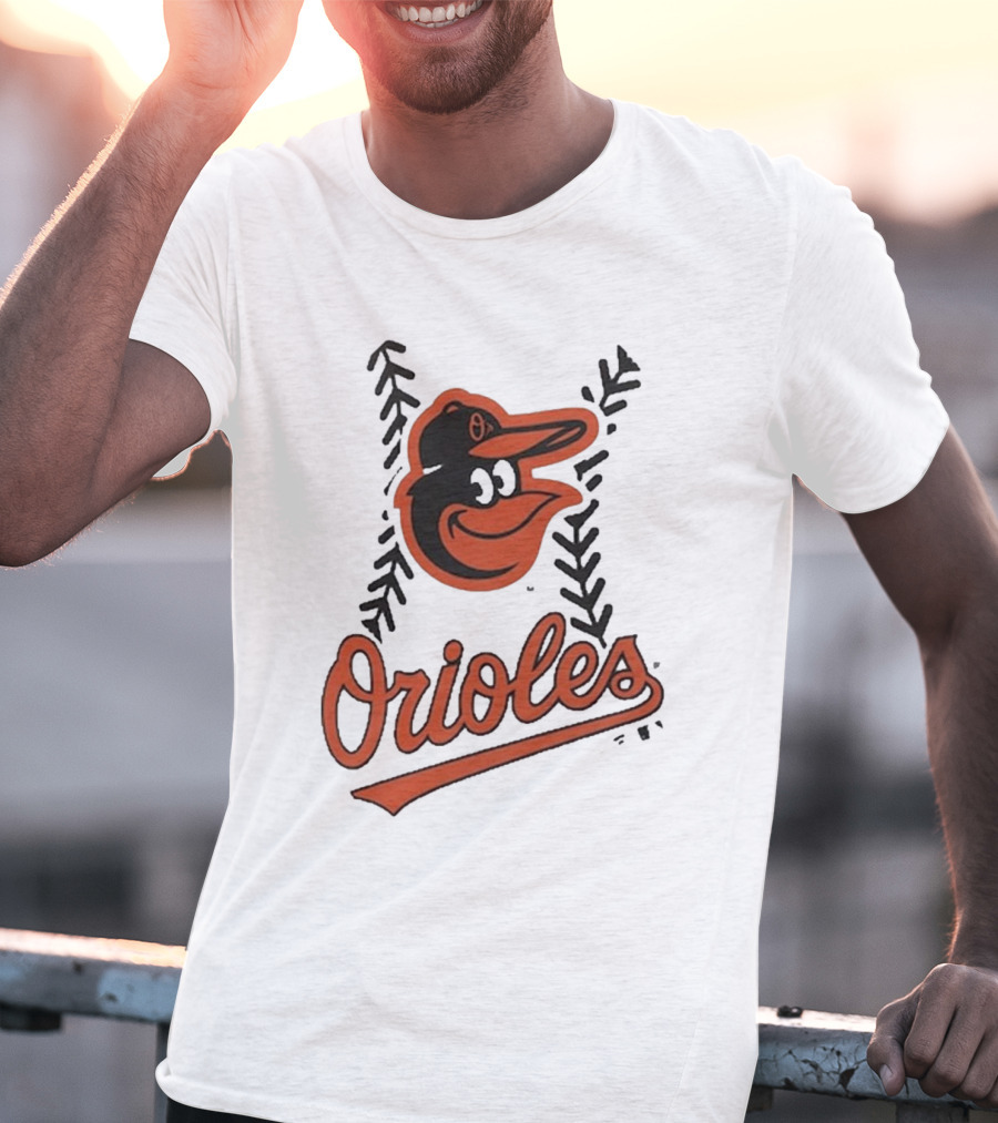 Baltimore Orioles Logo Personalized Name And Number Fastball T-Shirt