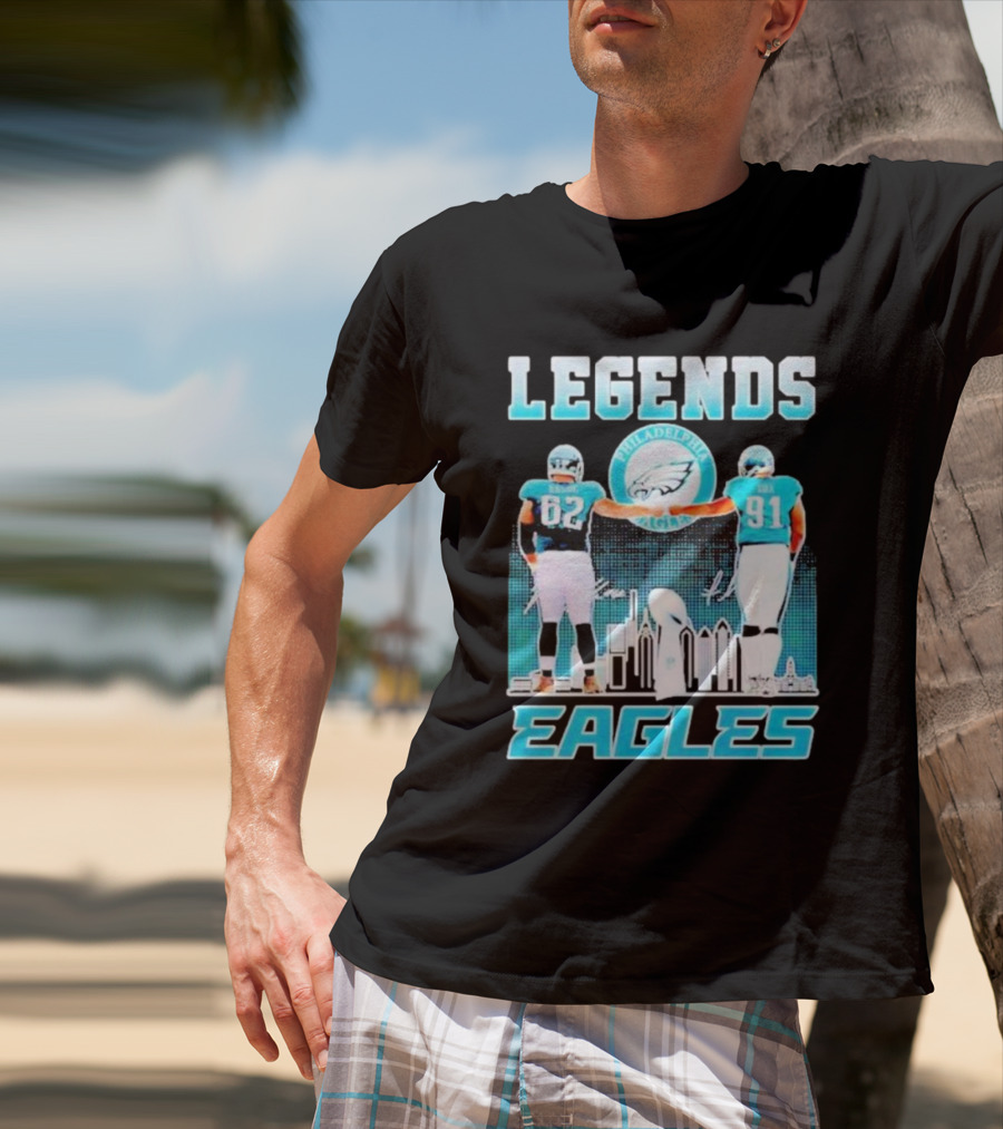Legends Eagles 62 91 Philadelphia Football Players T-Shirt