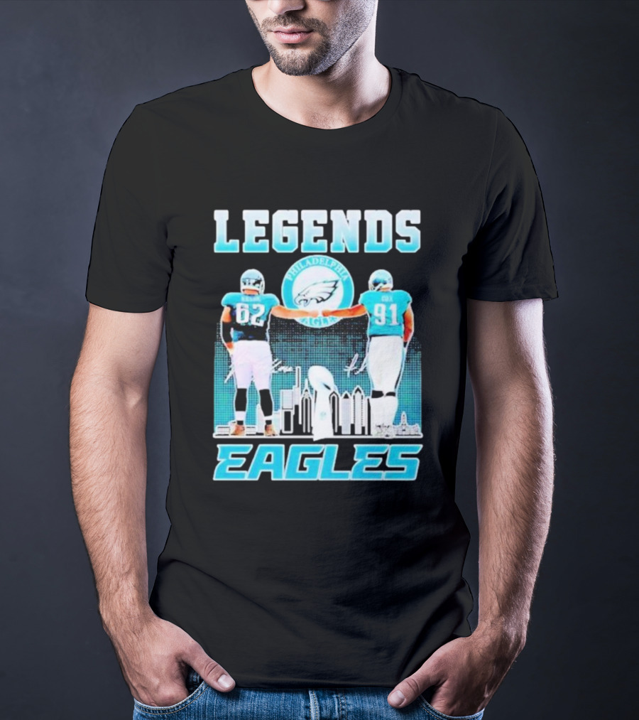 Legends Eagles 62 91 Philadelphia Football Players T-Shirt