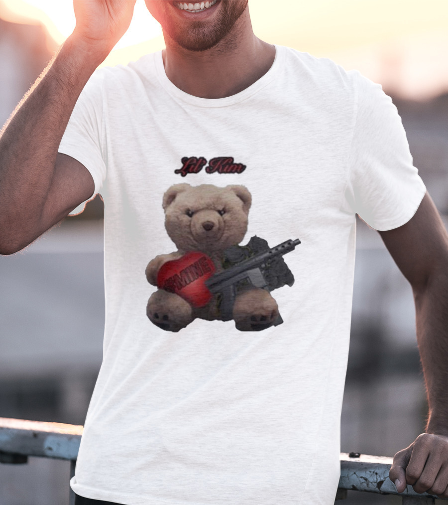 Lil Kim #Mine Teddy Bear With Gun T-Shirt