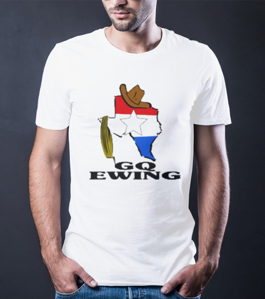 Lone Star GQ Ewing Texas Hat Star Colors T-Shirt