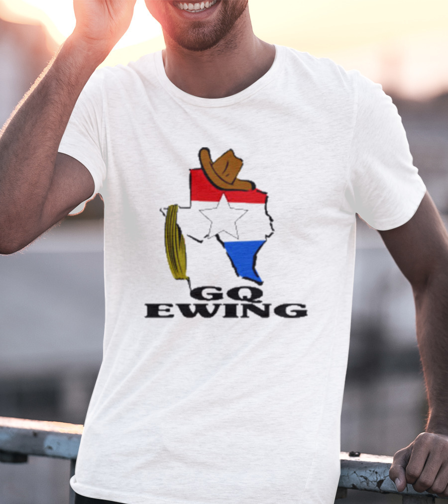 Lone Star GQ Ewing Texas Hat Star Colors T-Shirt