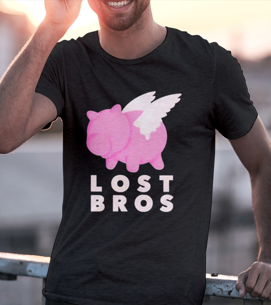 Lost Bros When Hamm Flies Pig With Wings T-Shirt