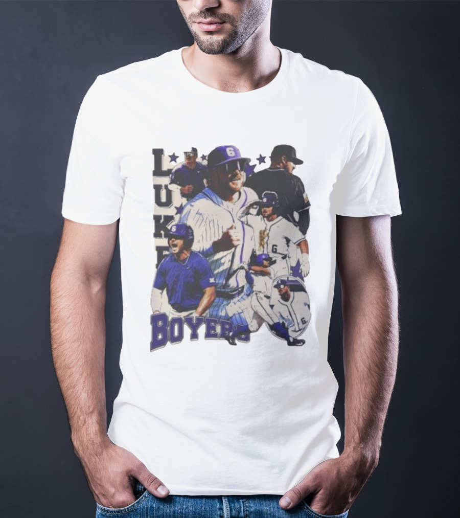 Luke Boyers TCU Horned Frogs Baseball 6 Multi-Action Highlights T-Shirt