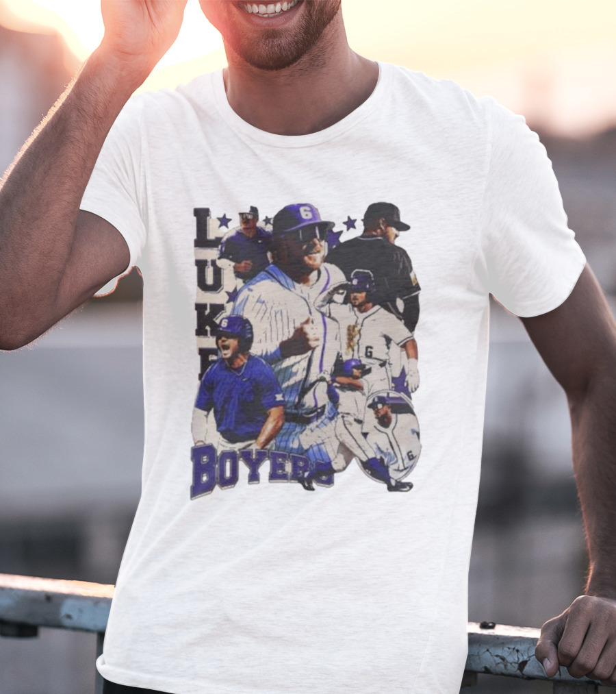Luke Boyers TCU Horned Frogs Baseball 6 Multi-Action Highlights T-Shirt