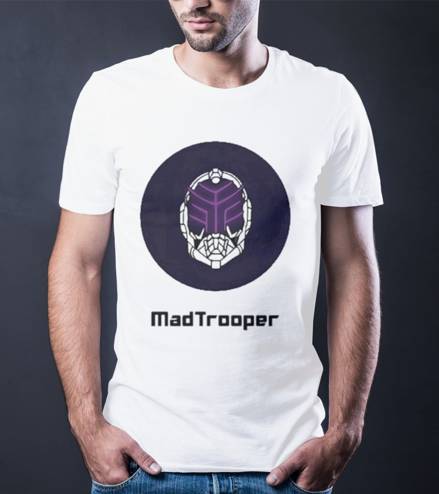 Madtrooper Helmet With Neon Purple Light T-Shirt