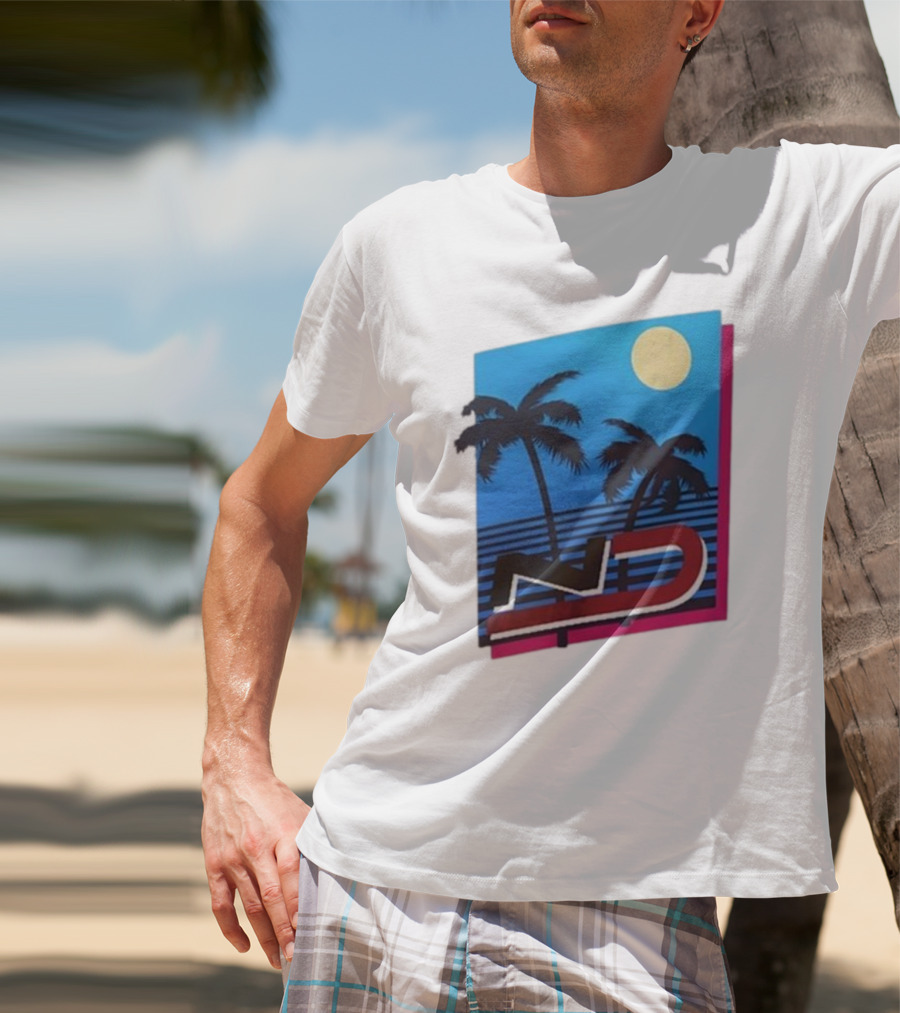 ND Natalie Decker Sunshine Season Palm Trees Moonlit Vibes T-Shirt