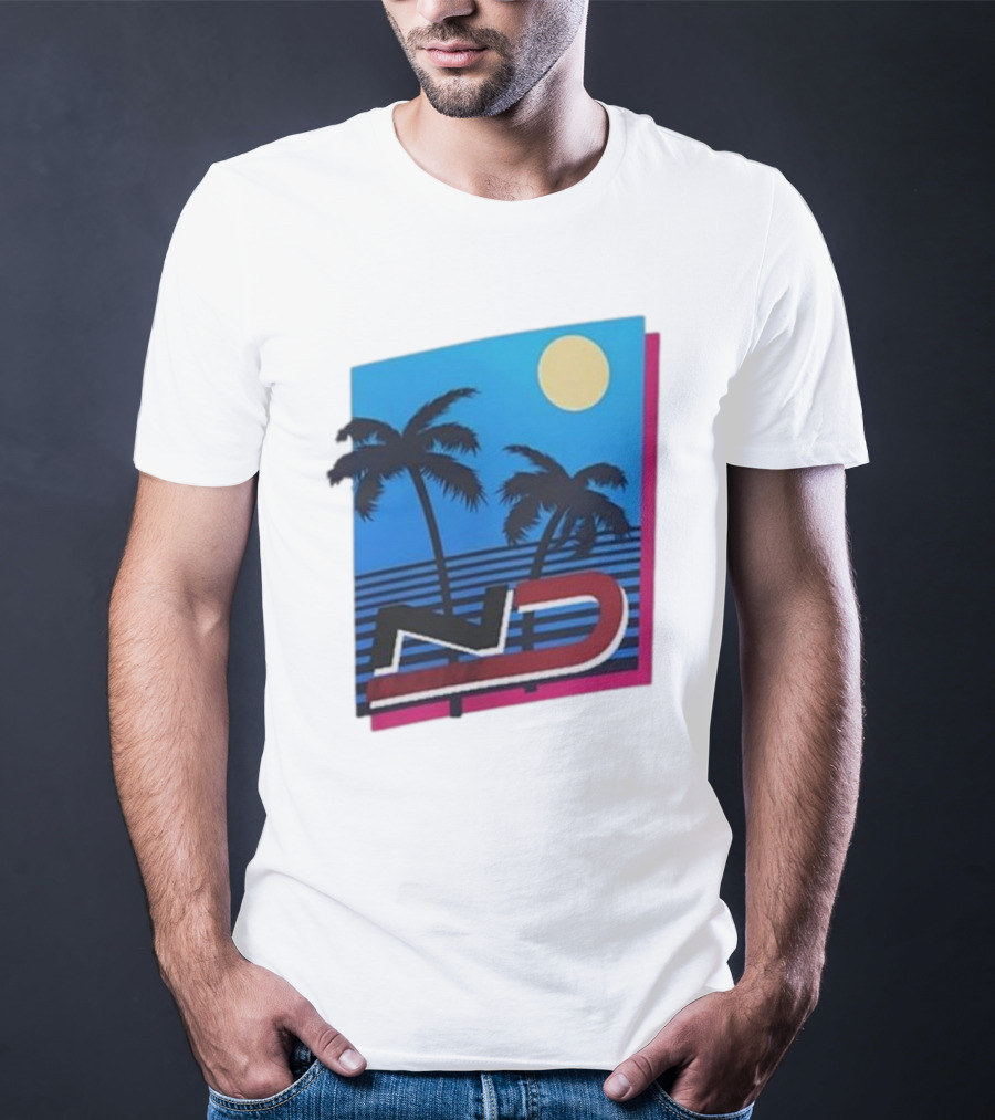 ND Natalie Decker Sunshine Season Palm Trees Moonlit Vibes T-Shirt