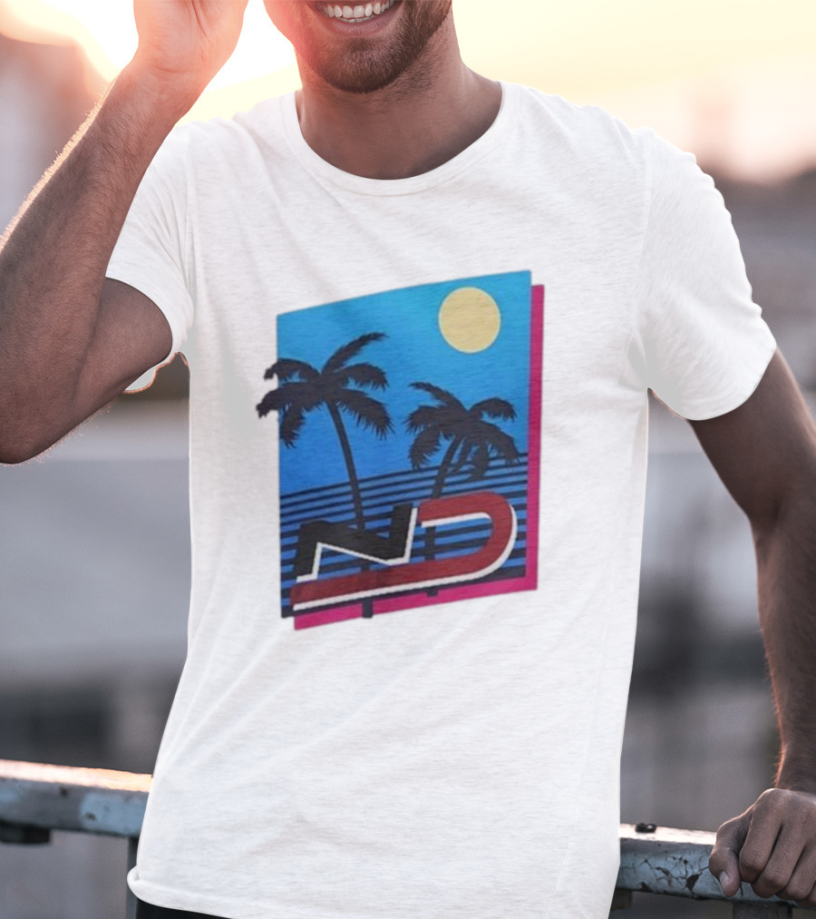 ND Natalie Decker Sunshine Season Palm Trees Moonlit Vibes T-Shirt
