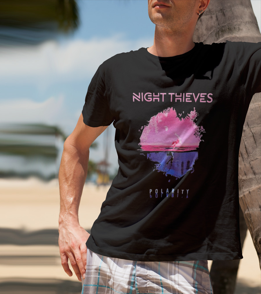 Night Thieves Polarity Pink And Blue Reflection Scene T-Shirt