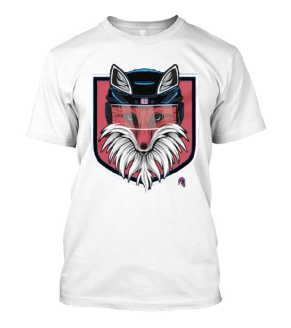 NYR Fox Shield Hockey Logo Helmet T-Shirt